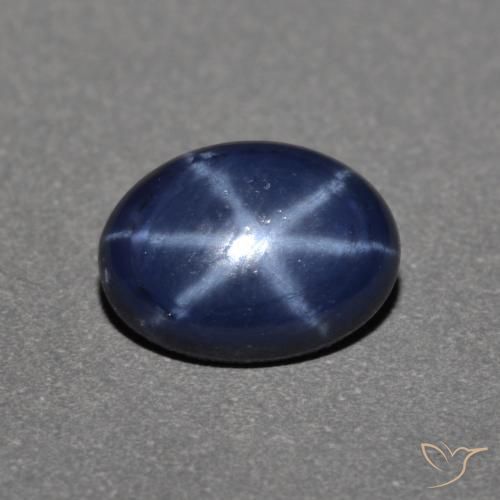 Safira estrela Crepúsculo Azul Natural 0.92ct, oval, Opaco