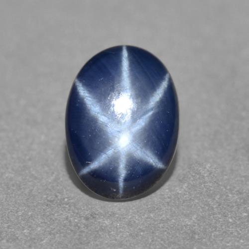 Safira Estrela Azul escuro Natural 0.99ct, Corte Oval, Translúcido