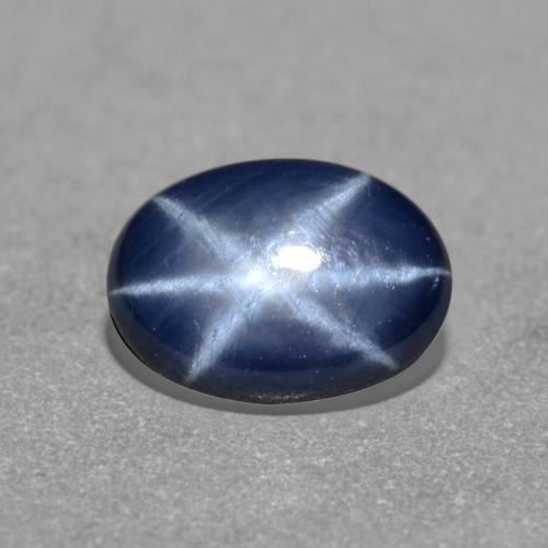 Safira Estrela Azul escuro Natural 0.99ct, Corte Oval, Translúcido