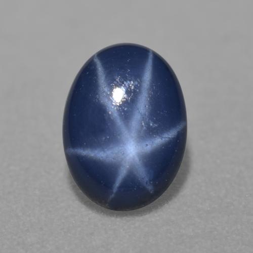 Safira Estrela Azul profundo Natural 0.97ct, Corte Oval, Translúcido