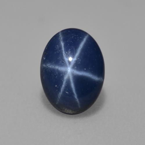 Safira Estrela azul real Natural 0.92ct, Corte Oval, Translúcido
