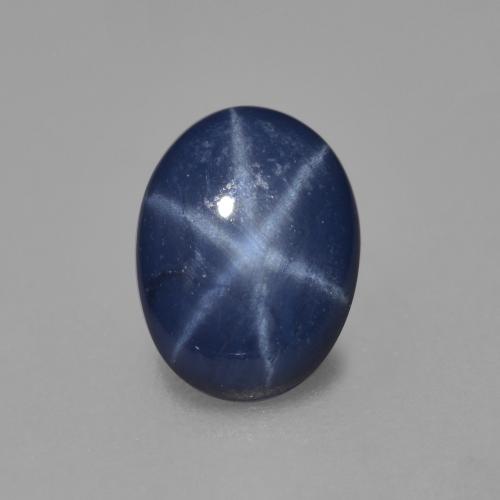 Safira Estrela azul real Natural 0.78ct, Corte Oval, Translúcido
