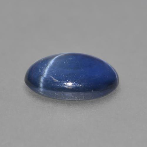 Safira estrela azul natural 0,96ct, corte oval, translúcido