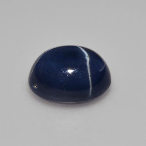 Safira Estrela Azul profundo Natural 3.39ct, Corte Oval, Opaco