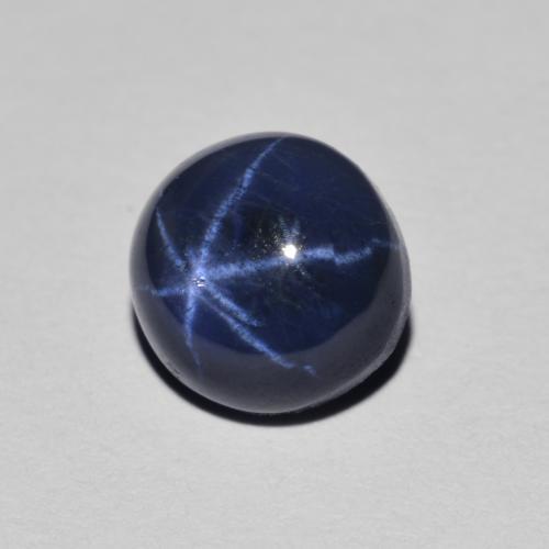 Safira Estrela Azul-marinho Natural 2.17ct, Corte Redondo, Opaco