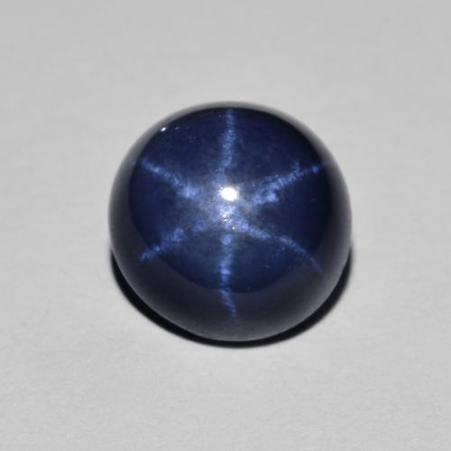 Safira Estrela Azul-marinho Natural 2.23ct, Corte Redondo, Opaco