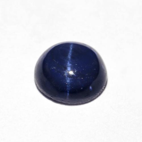 Safira Estrela Azul-marinho Natural 1.23ct, Corte Redondo, Opaco