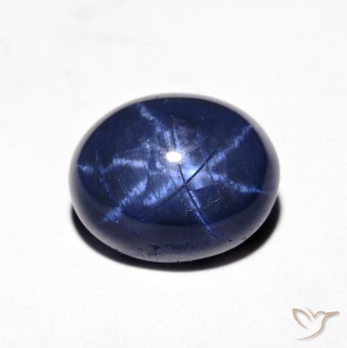 4.28ct Natural Azul-marinho Safira estrela, oval, Opaco