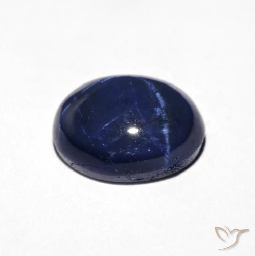 Safira estrela Azul-marinho Natural 4.28ct, oval, Opaco