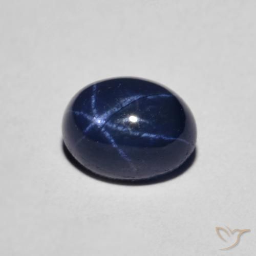 Safira estrela Azul-marinho Natural 1.58ct, oval, Opaco
