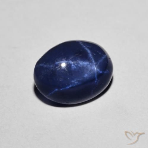 Safira estrela Azul-marinho Natural 1.82ct, oval, Opaco