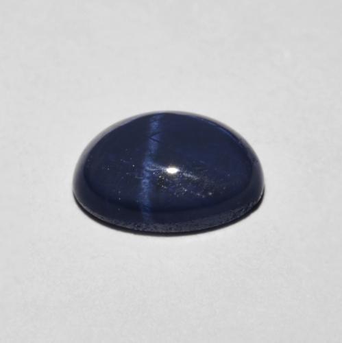 Safira estrela azul natural 1,90ct, corte oval, opaco