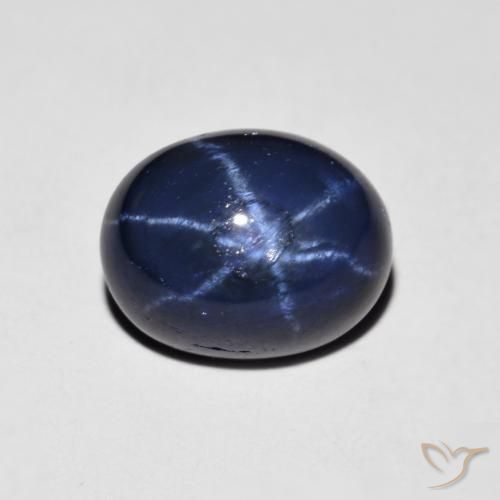 3.13ct Natural Azul-marinho Safira estrela, oval, Opaco