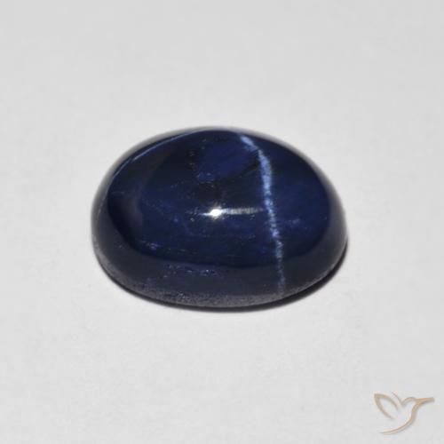 Safira estrela Azul-marinho Natural 3.13ct, oval, Opaco