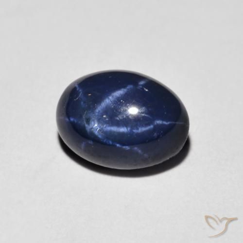 Safira estrela Azul-marinho Natural 1.58ct, oval, Opaco