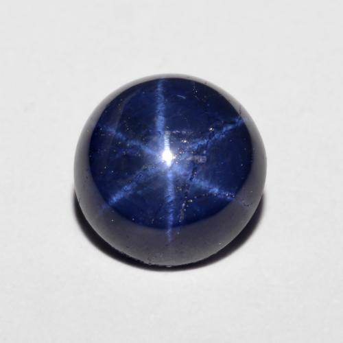 Safira Estrela Azul-marinho Natural 2.46ct, Corte Redondo, Opaco