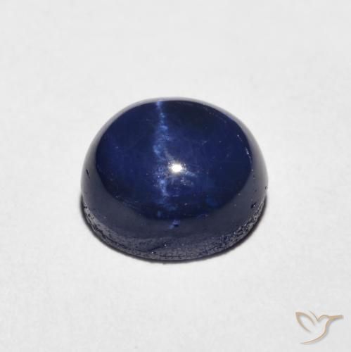 Safira Estrela Azul-marinho Natural 2.49ct, Corte Redondo, Opaco