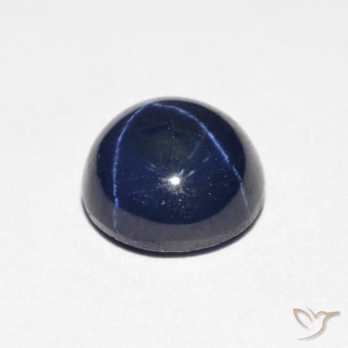 Safira Estrela Azul escuro Natural 2.15ct, Corte Redondo, Opaco