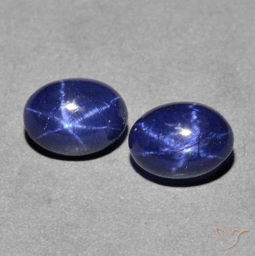 3.09ctw Natural Azul-marinho Safira estrela, oval, Opaco