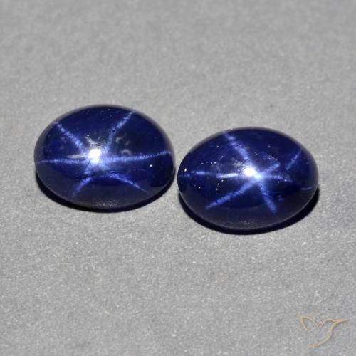 2.48ctw Natural Azul-marinho Safira estrela, oval, Opaco
