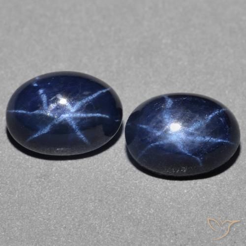 3.21ctw Natural Azul profundo Safira estrela, oval, Opaco