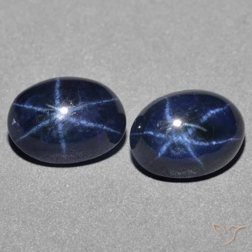3.21ctw Natural Azul profundo Safira estrela, oval, Opaco