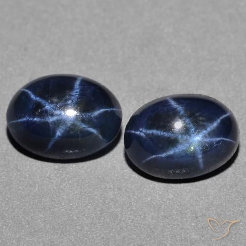 3.27ctw Natural Azul profundo Safira estrela, oval, Opaco