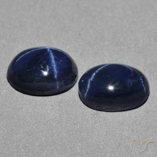 Pedras preciosas de Safira estrela Azul profundo natural de 2.69 ct, oval, Opaco