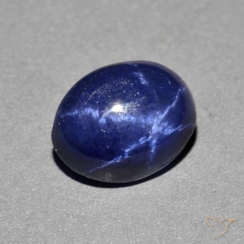 4.13ct Natural Azul-marinho Safira estrela, oval, Opaco