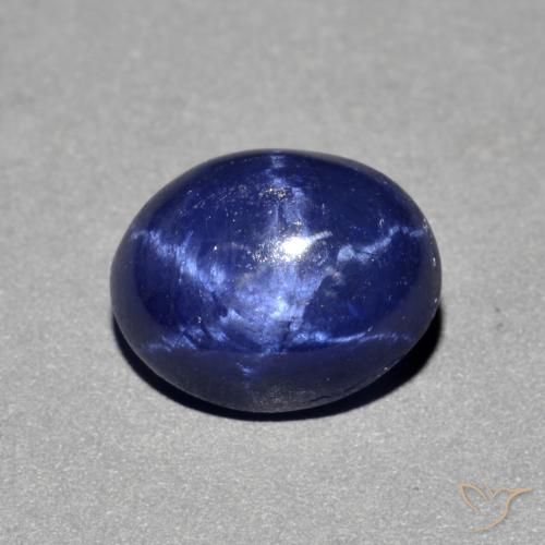 Safira estrela Azul-marinho Natural 4.13ct, oval, Opaco