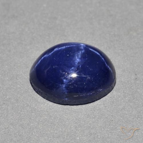 Safira estrela Azul-marinho Natural 4.13ct, oval, Opaco