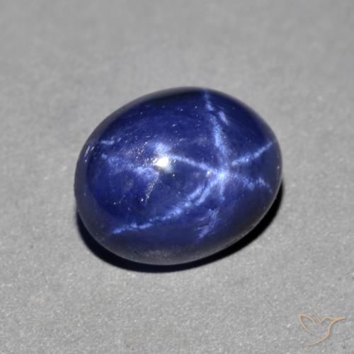 4.29ct Natural Azul-marinho Safira estrela, oval, Opaco