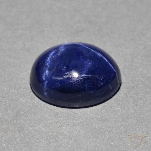 Safira estrela Azul-marinho Natural 4.29ct, oval, Opaco
