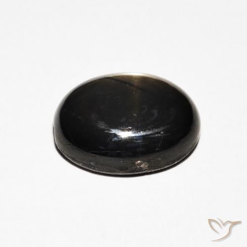 Safira estrela Preto Natural 4.08ct, oval, Opaco