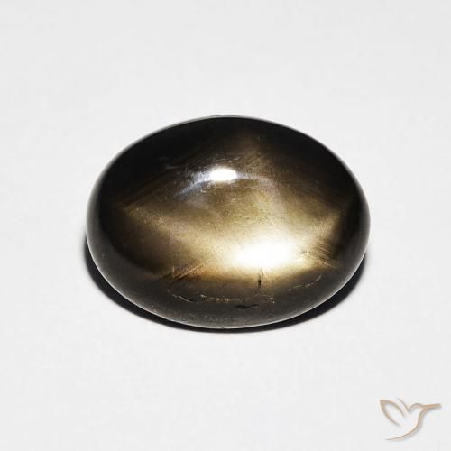 3.25ct Natural Preto Safira estrela, oval, Opaco