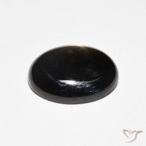 Safira estrela Preto Natural 3.25ct, oval, Opaco