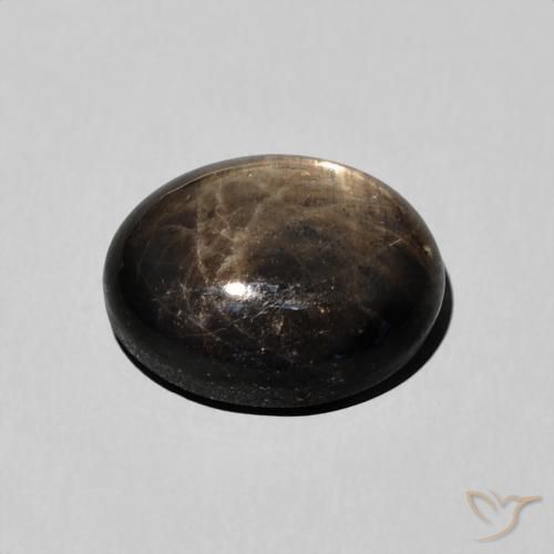 Safira estrela Preto Natural 5.76ct, oval, Opaco