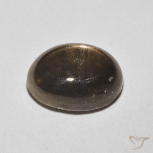 Safira estrela Preto Natural 6.28ct, oval, Opaco