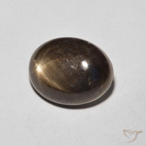 Safira estrela Preto Natural 4.26ct, oval, Opaco