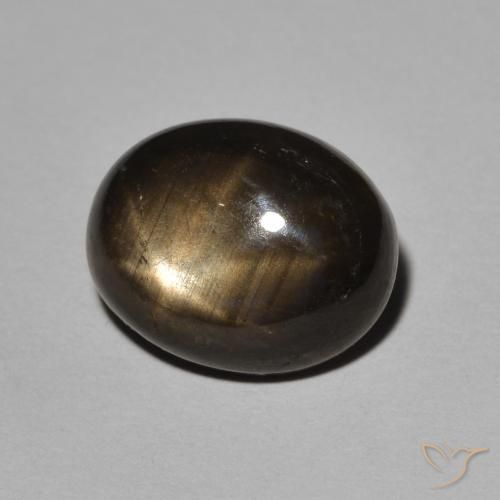 5.24ct Natural Preto Safira estrela, oval, Opaco