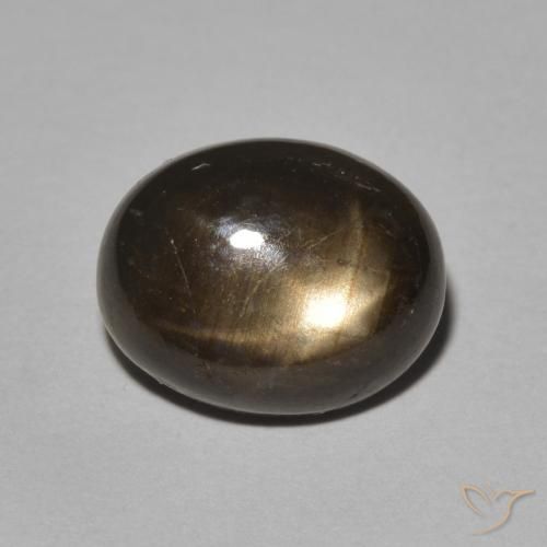 Safira estrela Preto Natural 5.24ct, oval, Opaco