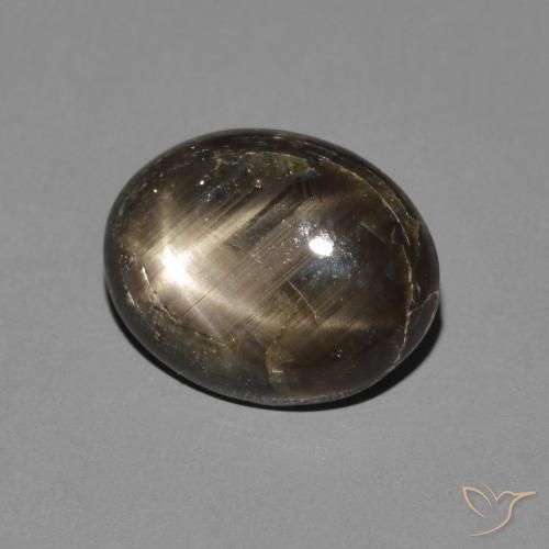 Safira estrela Preto Natural 3.05ct, oval, Opaco