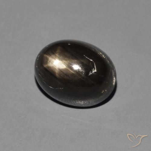 Safira estrela Preto Natural 2.72ct, oval, Opaco
