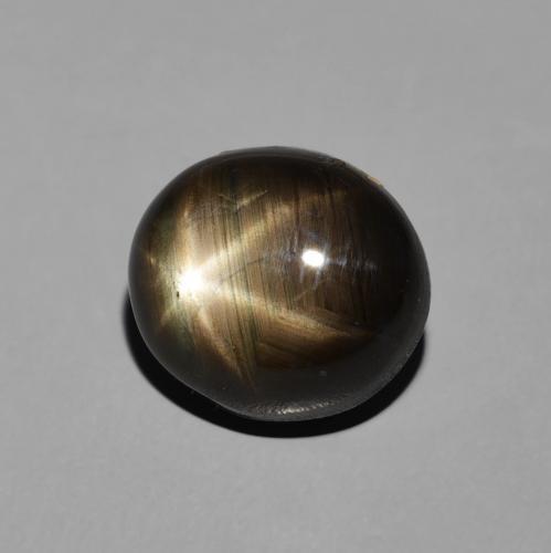 Safira estrela Preto Natural 6.13ct, oval, Opaco