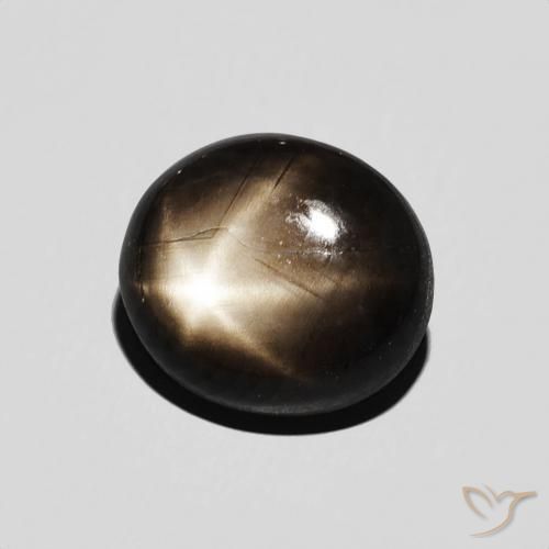 Safira estrela Preto Natural 4.60ct, oval, Opaco