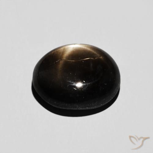 Safira estrela Preto Natural 4.60ct, oval, Opaco