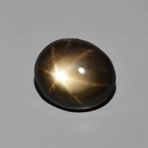 Safira estrela Preto Natural 6.82ct, oval, Opaco