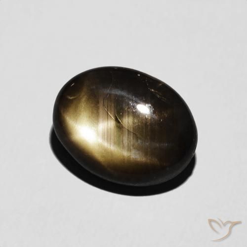 Safira estrela Preto Natural 4.82ct, oval, Opaco