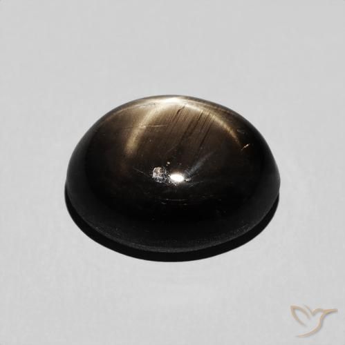 Safira estrela Preto Natural 6.43ct, oval, Opaco