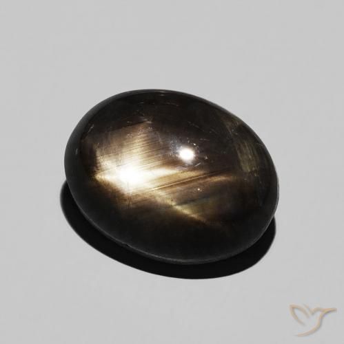 Safira estrela Preto Natural 6.52ct, oval, Opaco
